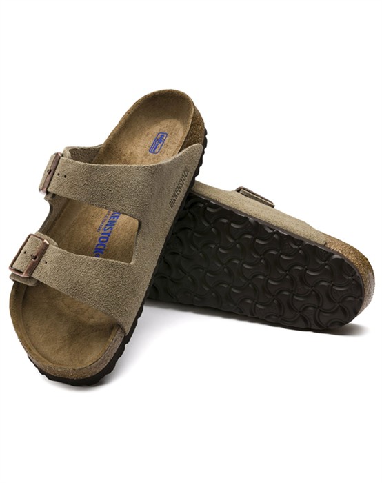 Arizona Suede Leather Sandal - Taupe - Men